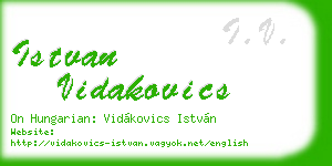 istvan vidakovics business card