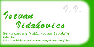 istvan vidakovics business card